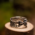 Load image into Gallery viewer, Silver ring Laced 925s Silver