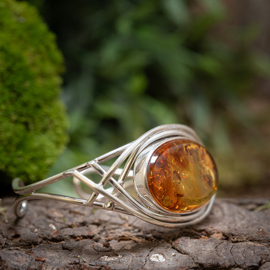 Bracelet Bangle Amber Elarion 925s Silver