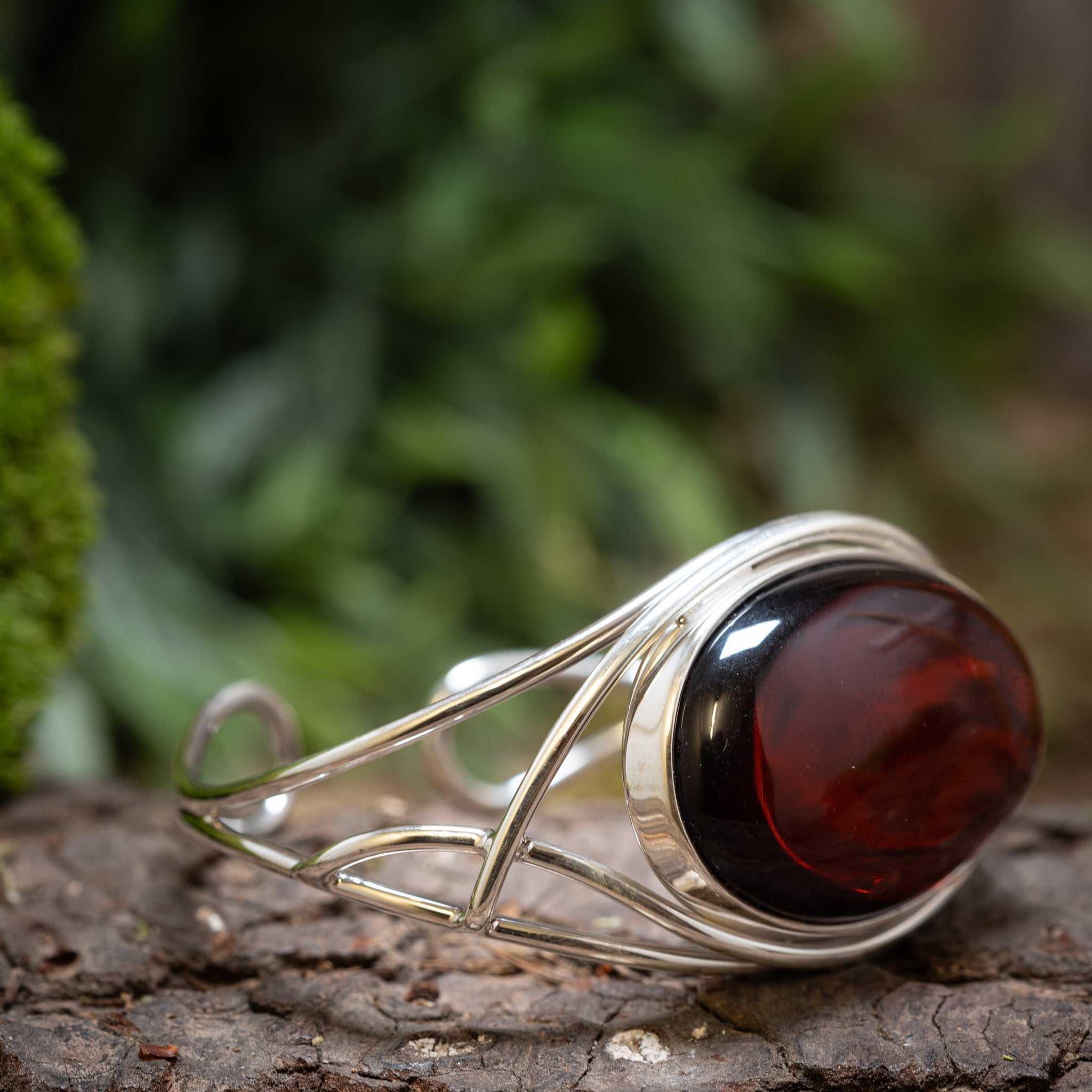 Bracelet Bangle Amber Morwyn 925s Silver