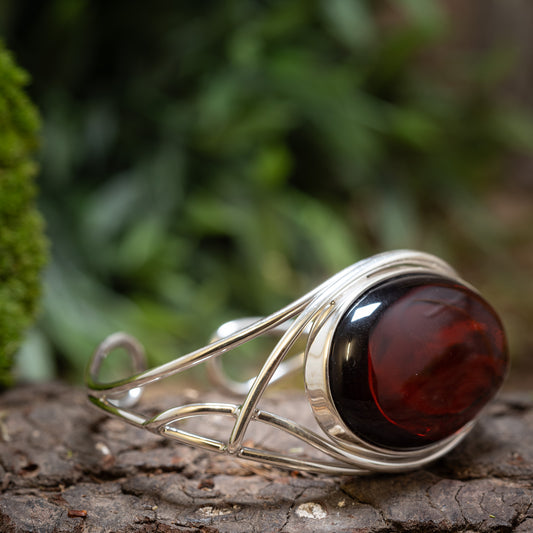 Bracelet Bangle Amber Morwyn 925s Silver