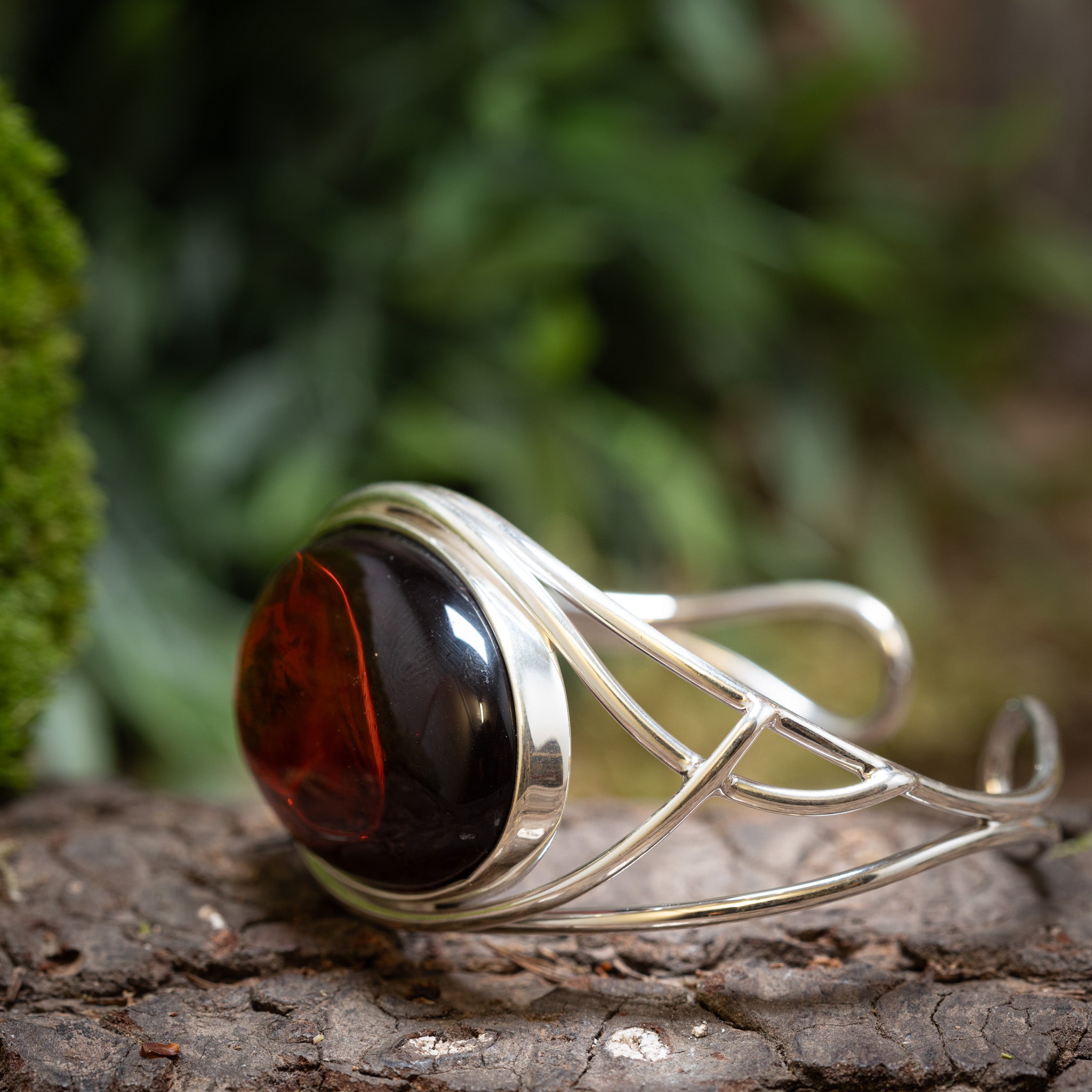 Bracelet Bangle Amber Morwyn 925s Silver