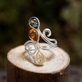 Load image into Gallery viewer, Silver Ring Amber Vira 925s Silver