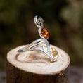 Load image into Gallery viewer, Silver Ring Amber Vira 925s Silver