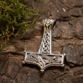 Load image into Gallery viewer, Thors Hammer Pendant 925s Sterling silver with Midgarden worm
