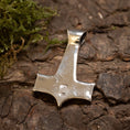 Load image into Gallery viewer, Thors Hammer Pendant 925s Sterling silver with Midgarden worm
