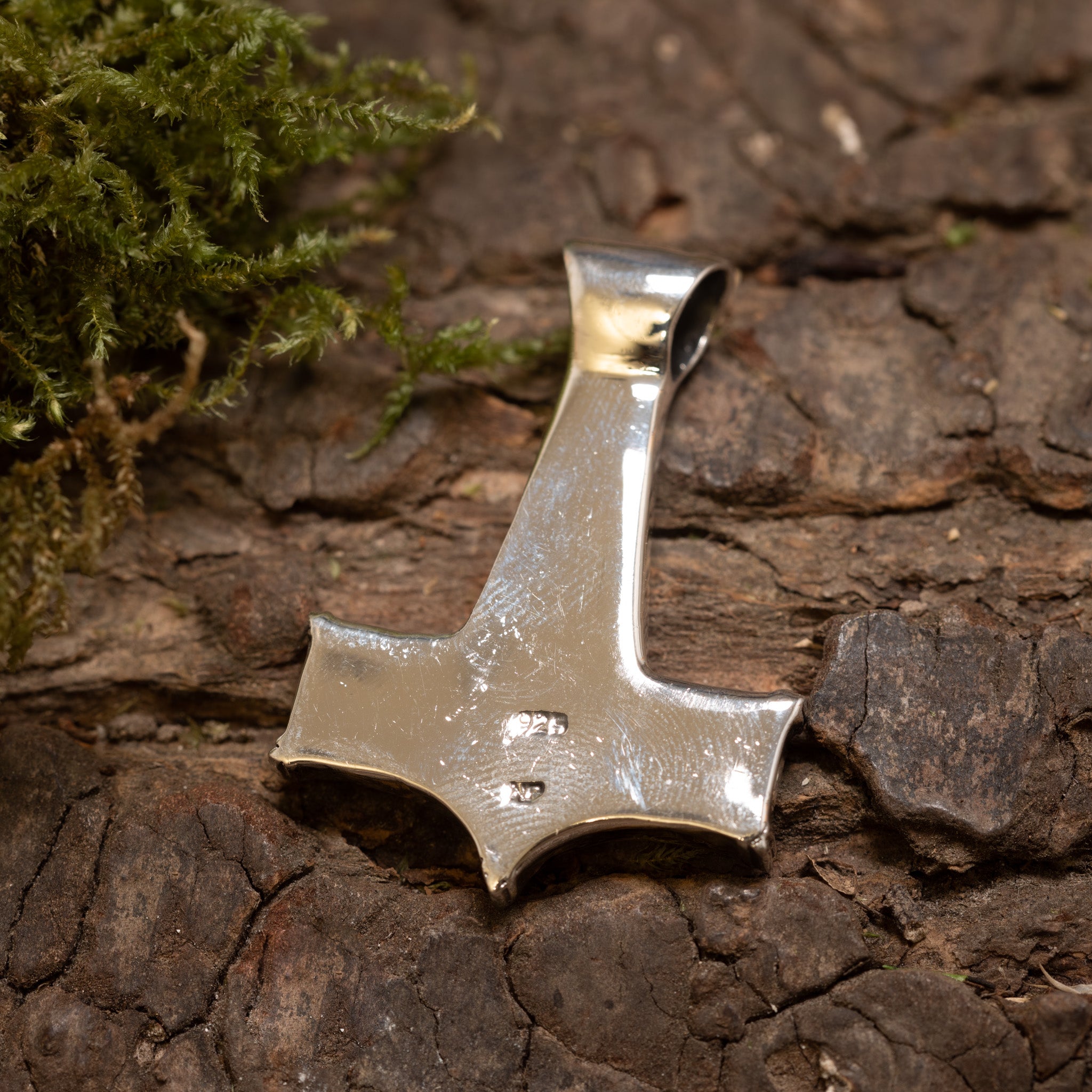 Thors Hammer Pendant 925s Sterling silver with Midgarden worm