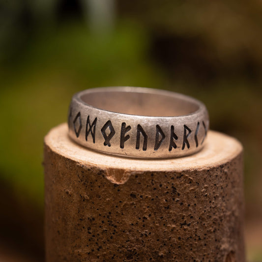 Silver ring Futhark 925s Silver