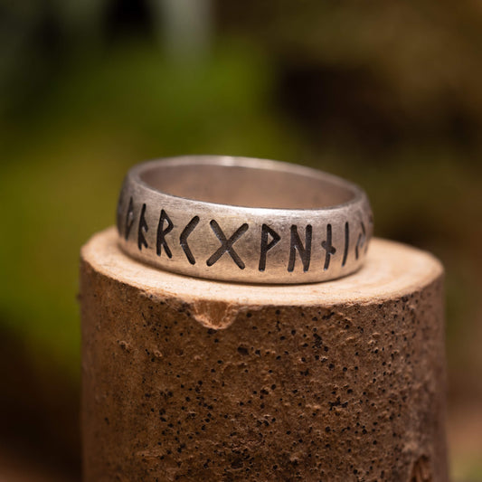 Silver ring Futhark 925s Silver