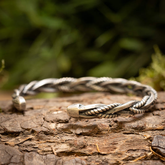 Bracelet Bangle Twined 925s Silver