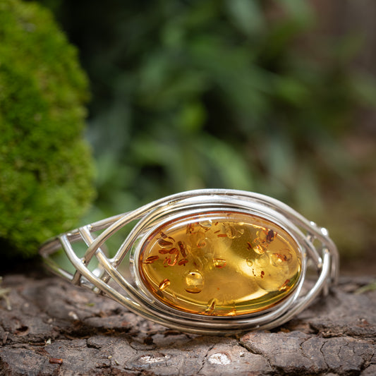 Bracelet Bangle Amber Elarion 925s Silver
