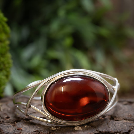 Bracelet Bangle Amber Morwyn 925s Silver