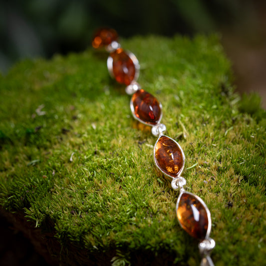 Alina Amber Bracelet 925s Silver