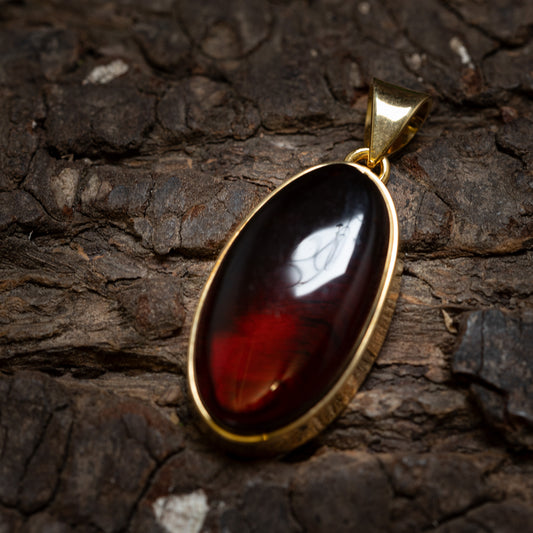 Pendant Amber Nira 925s Silver