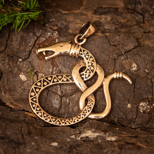 Snake With Ornamental Pendant Bronze – Image 1