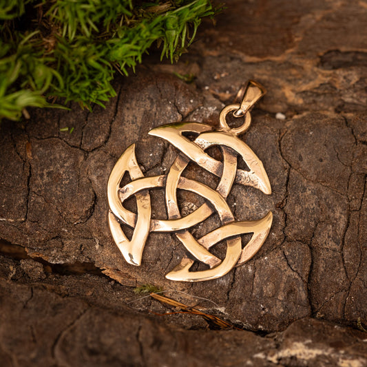 Celtic Knot Round Pendant Bronze – image 1
