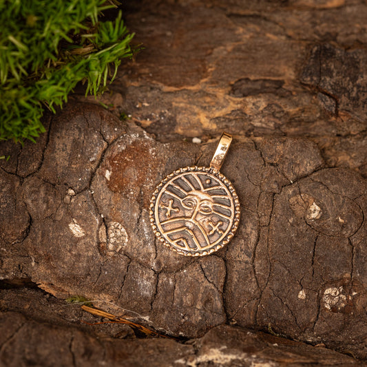 Bronze Nordic Coin Pendant – image 1