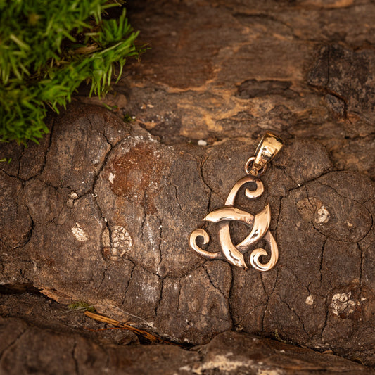Triscele Bronze Pendant – Image 1