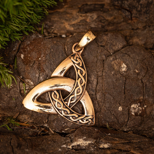 Raven Ornament Pendant Bronze – image 1