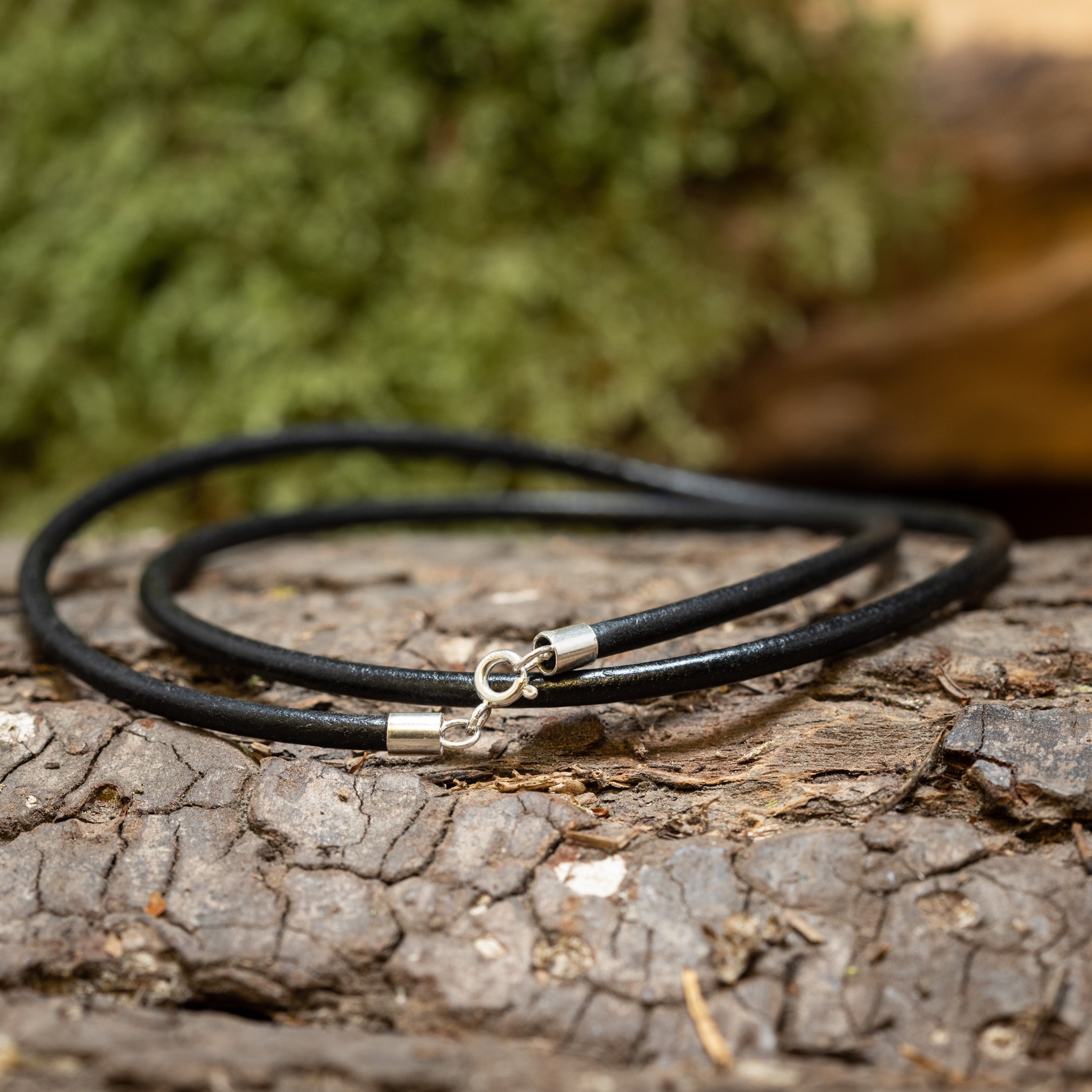 Leather Necklace Thick Smooth