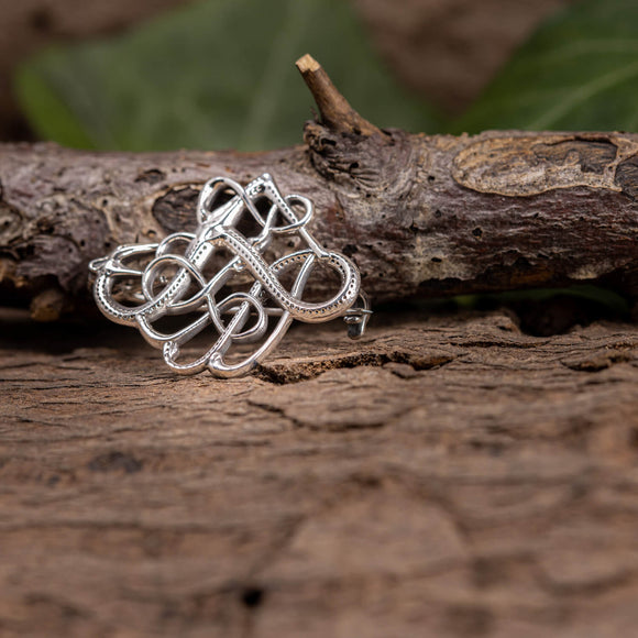 Brooch Urn-style Knot 925s Silver
