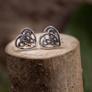 Earrings Celtic Heart 925s Silver