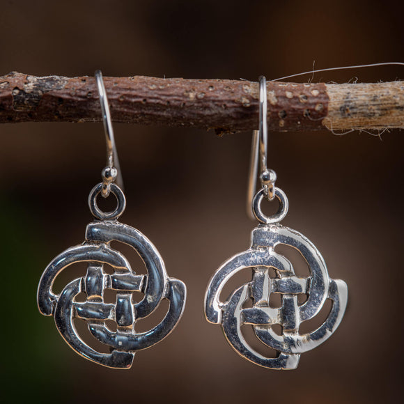 Dangle earrings Celtic Wheel 925s Silver