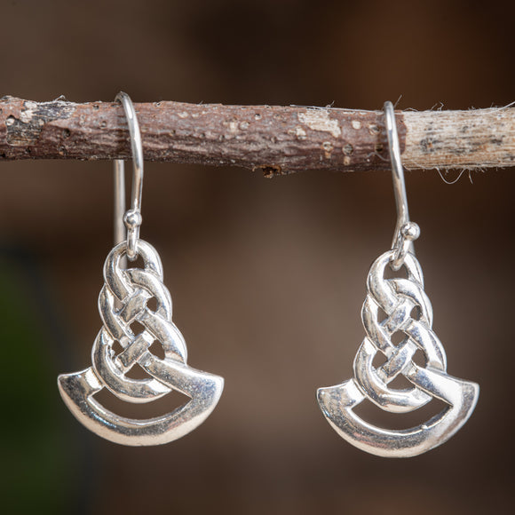 Dangle Earrings Celtic Knot Ax 925s Silver
