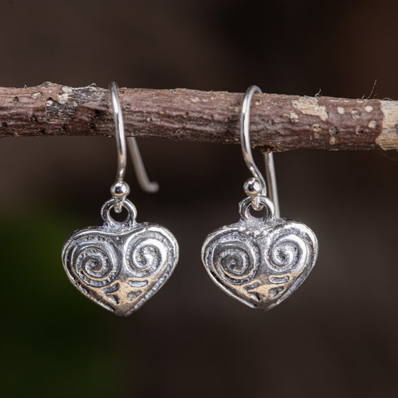 Dangle earrings Heart Knot 925s Silver