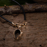 Fenris the wolf Pendant Bronze with Fenris Leather chain