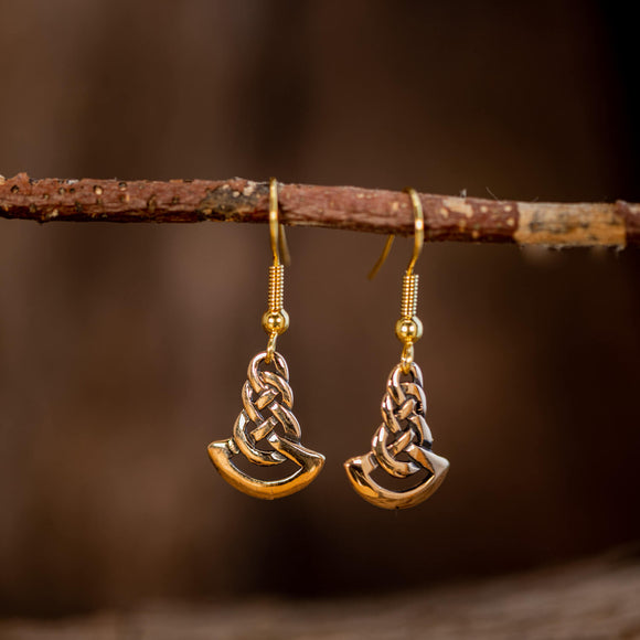 Pendant earrings Celtic Ax Bronze
