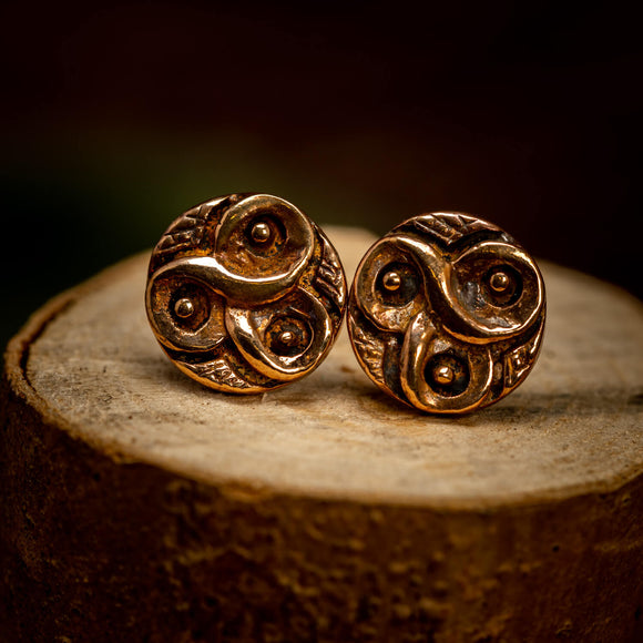 Earrings Celtic Trisceal Bronze 