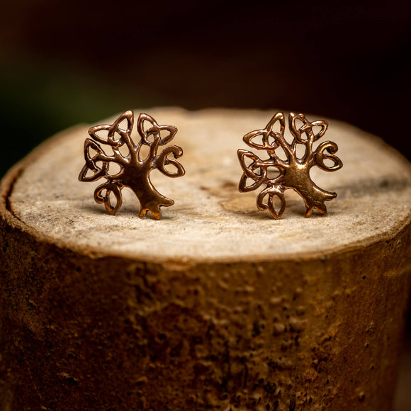 Earrings Tree of Life Yggdrasil Bronze 