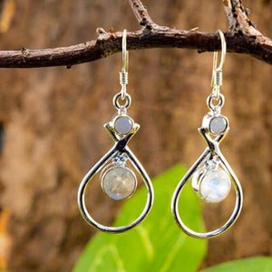 Hanging Earrings Oval Curve 925s Silver