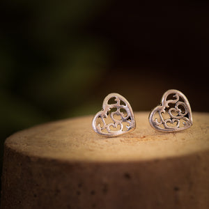 Ear Studs Infinity with Stone 925s Silver