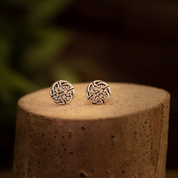Ear Studs Infinity with Stone 925s Silver