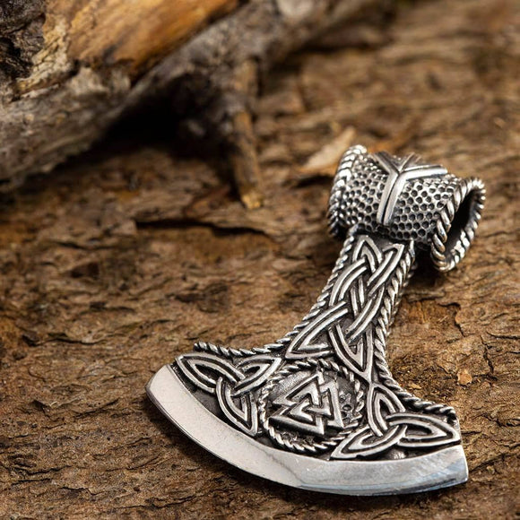 Thor's Hammer Pendant Ax 925s Sterling Silver