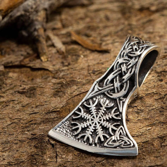 Viking ax Amulet Pendant 925s Silver