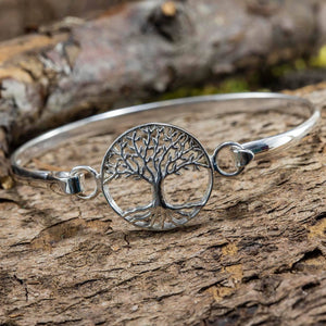 Bracelet Bangle Tree of Life 925s Sterling Silver