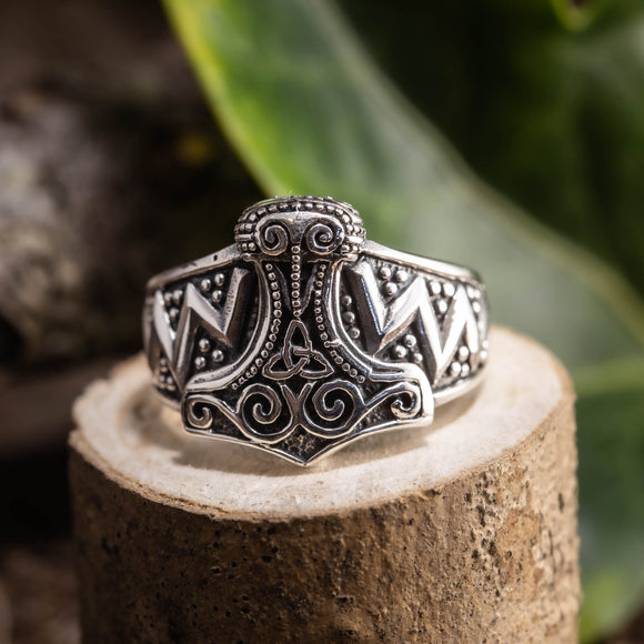 Thors Hammer Silver Ring 925s Silver