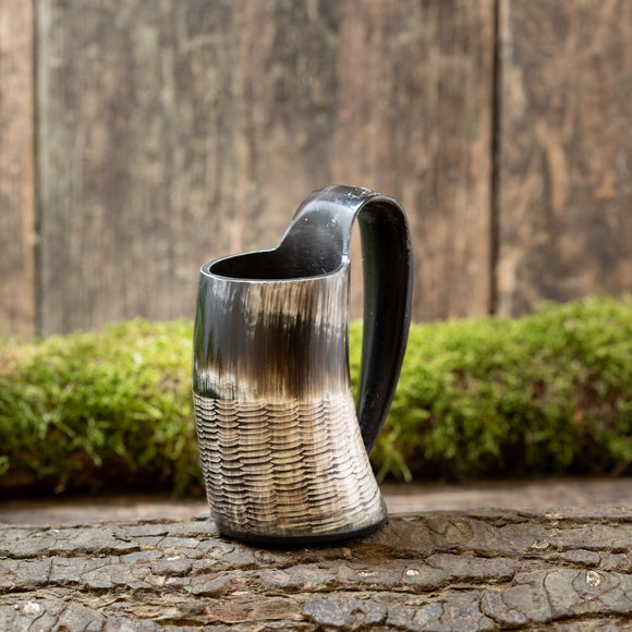 Viking mug Rock carving Horn (600-800ml)