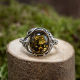 Silver ring Amber Envy 925s Silver
