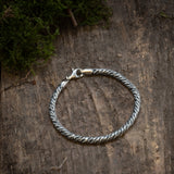 Bracelet twisted foxtail 4.5mm 925s Silver 