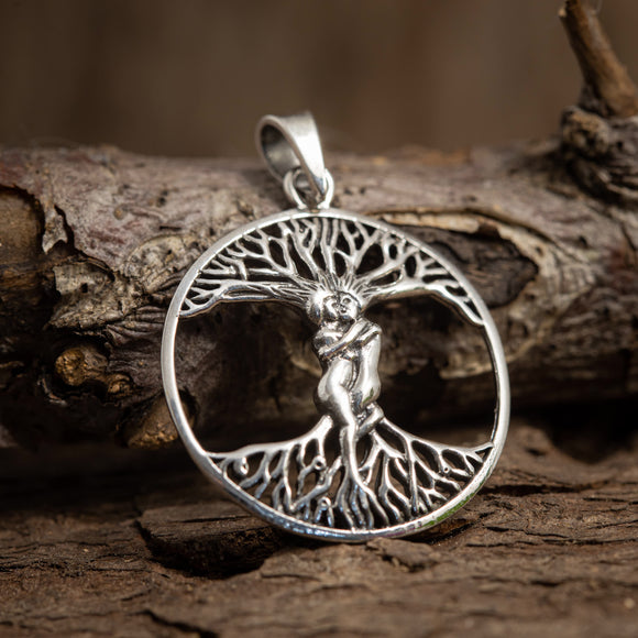 Yggdrasil Tree of Life Pendant Entangled 925s Silver