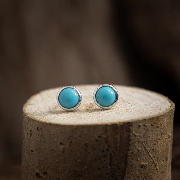 Ear Studs Turquoise 925s Silver