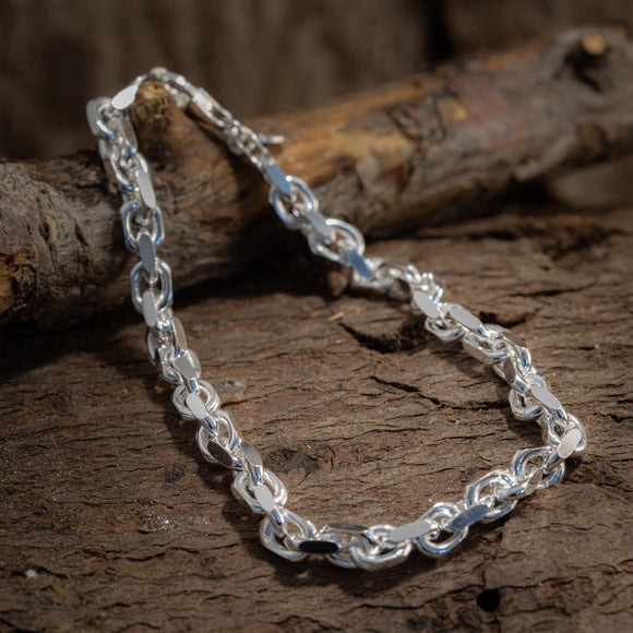 Bracelet Anchor Chain 6mm 925s Silver