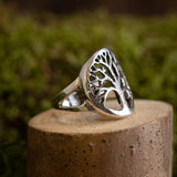 Tree of Life Yggdrasil Finger Ring 925s Sterling Silver