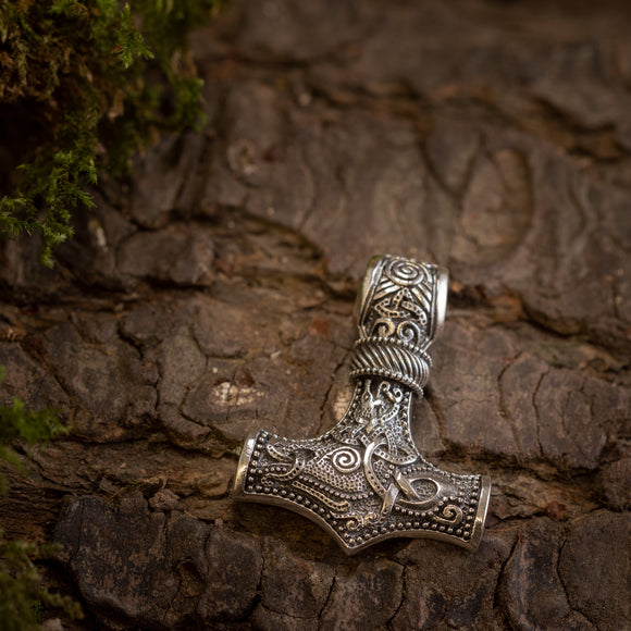 Thor's Hammer Pendant 925s Sterling silver Jörmungandr