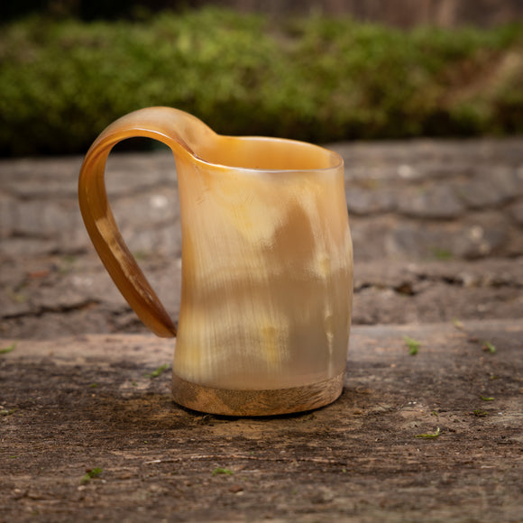 Viking mug Rock carving Horn (600-800ml)