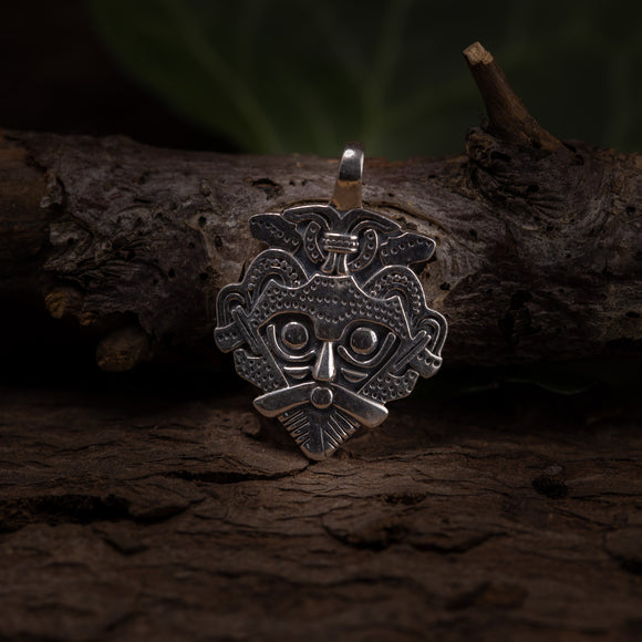 Mask Pendant 925s Sterling Silver