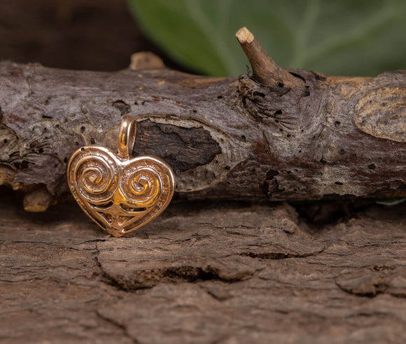 Heart Amulet Pendant Bronze